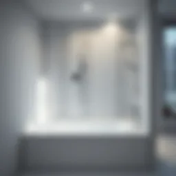 Elegant built-in bathtub with shower in a modern bathroom