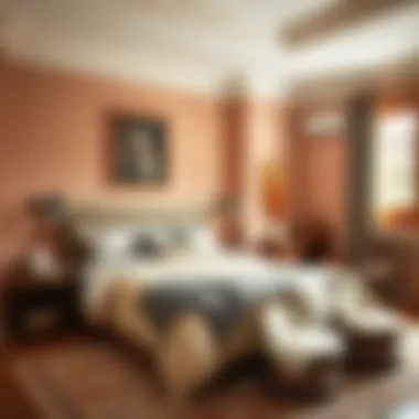 Embracing Earthy Hues A cozy bedroom featuring earthy tones and textures.