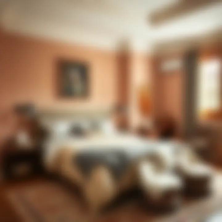 Embracing Earthy Hues A cozy bedroom featuring earthy tones and textures.