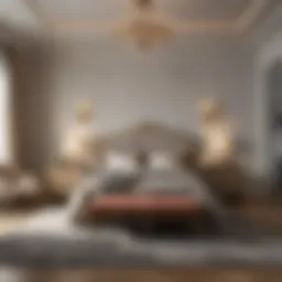 Luxurious bedroom with coordinated decor