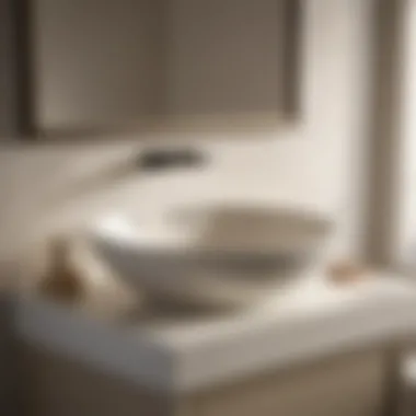Stylish bathroom accessories paired with a cream sink