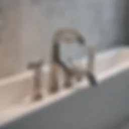 Elegant cross handle bathtub faucet design with a modern finish