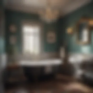 Elegant vintage bathroom featuring retro accessories