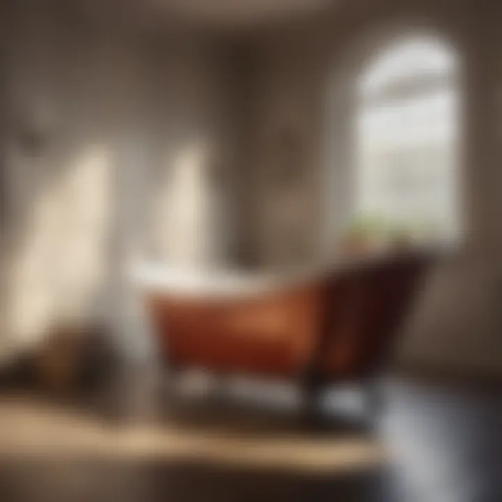 Vintage freestanding bathtub showcasing historical design