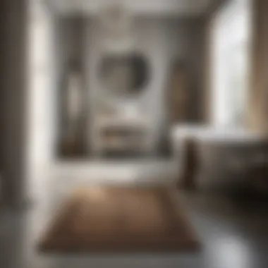 Elegant Styling with Grund Bath Rugs Elegant styling of Grund bath rugs complementing a serene bathroom space