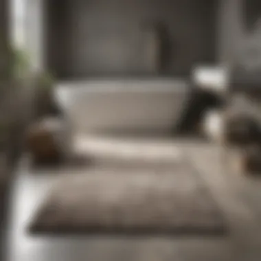 Luxurious and Cozy Grund Bath Rug Luxurious and cozy Grund bath rug set in a modern bathroom decor