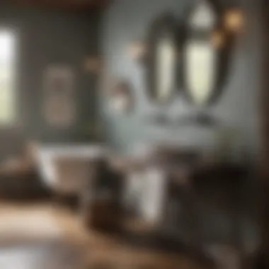 Trendy color palette in a Hearth and Hand inspired bathroom