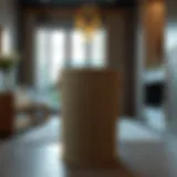 Stylish large tall laundry basket in a modern interior setting