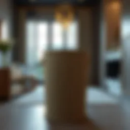 Stylish large tall laundry basket in a modern interior setting