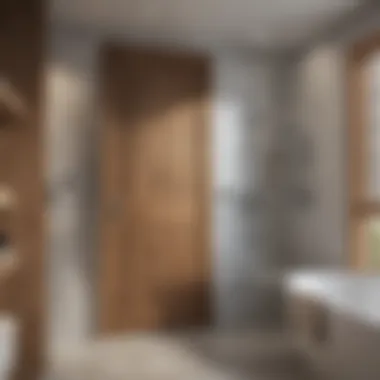 Material Choices for Mobile Home Bathroom Doors A variety of materials used for mobile home bathroom doors including wood, glass, and laminate