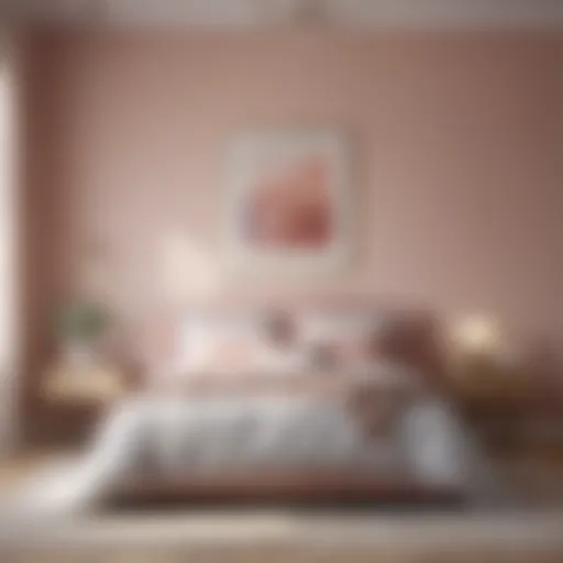 A serene bedroom showcasing soft pastel colors and natural light