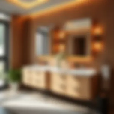 Elegance in Modern Wood Bath Vanities Elegantly designed modern wood vanity with sleek lines