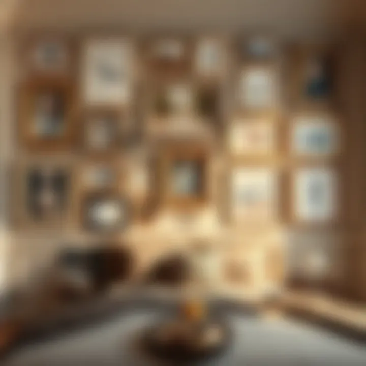 Contemporary Gallery Wall with Diverse Frames Contemporary gallery wall with diverse frames