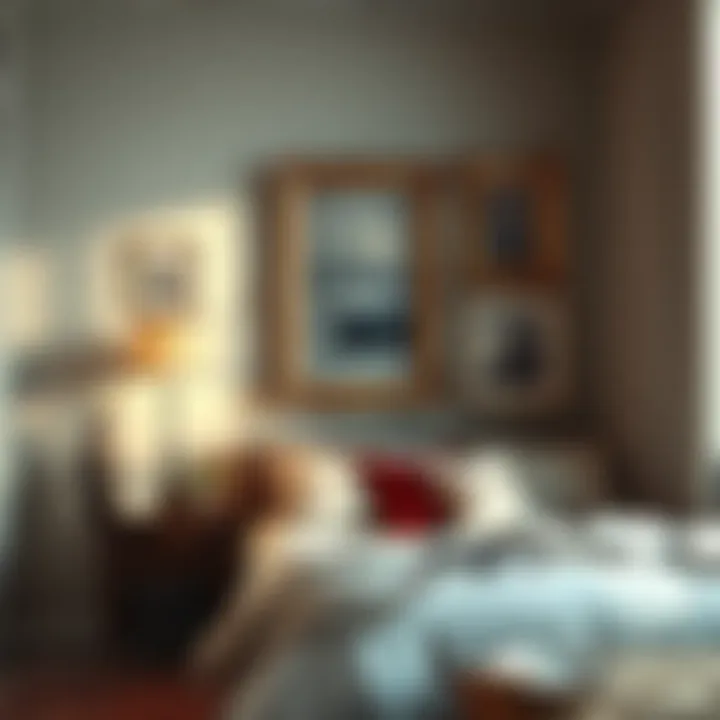 Cozy Bedroom Corner Featuring Framed Artwork Cozy bedroom corner featuring framed artwork