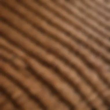 Close-up of the intricate weave of a rattan mat