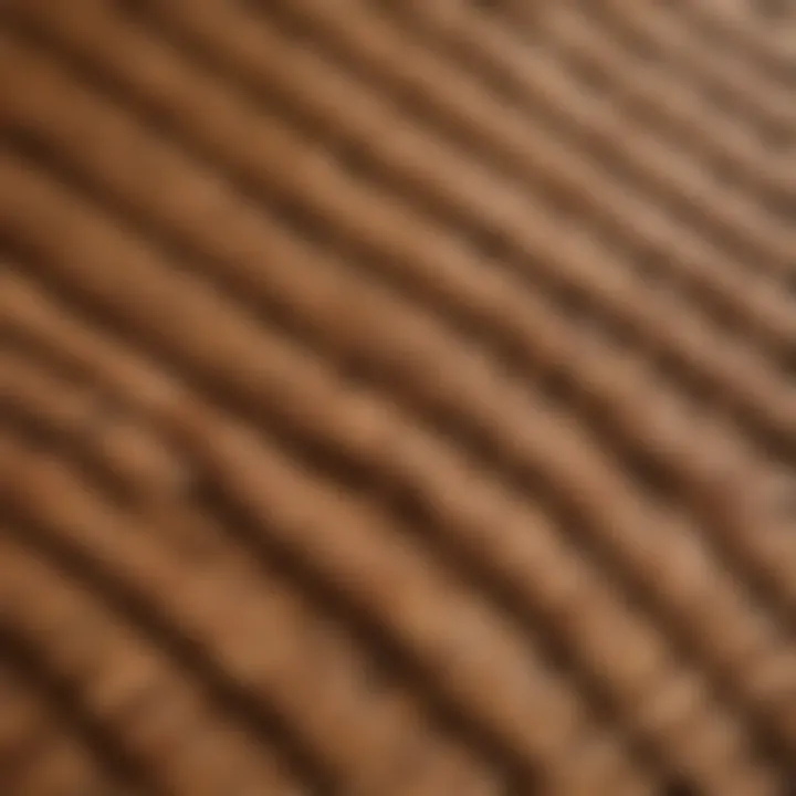 Close-up of the intricate weave of a rattan mat