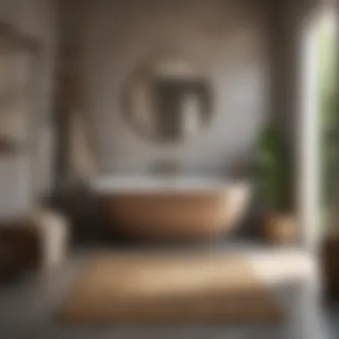 Creating a Serene Bathing Environment Stylish bathroom featuring a rattan mat