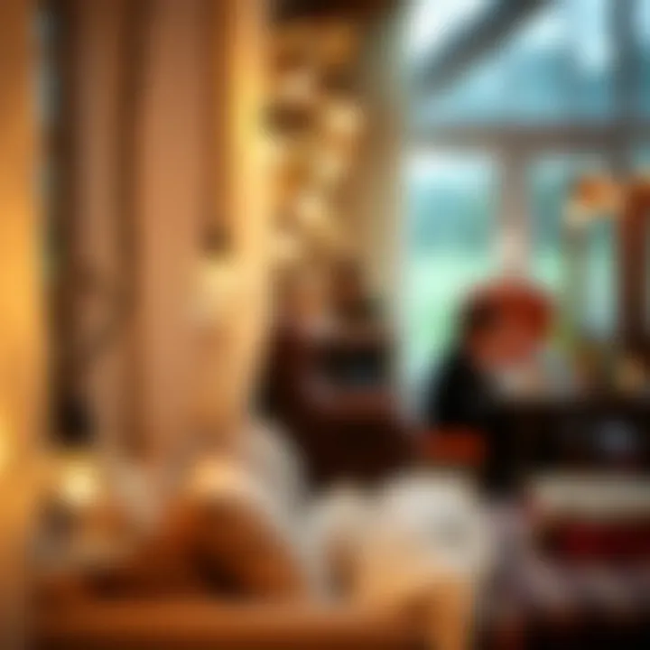 Charming String Lights Adding Warmth Charming string lights enhancing rustic decor