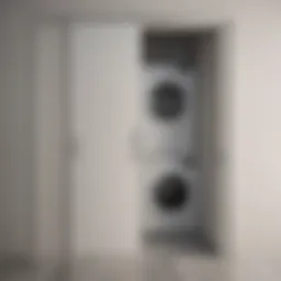 A contemporary sliding laundry door with a sleek design