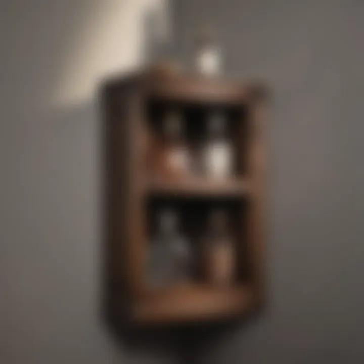 Compact corner cabinet showcasing innovative storage solutions