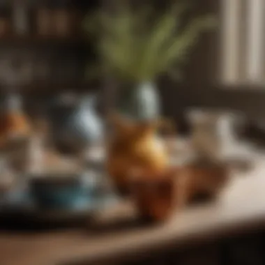 Stylish Stoneware for Dining Experiences Stylish stoneware pitchers and cups on a dining table