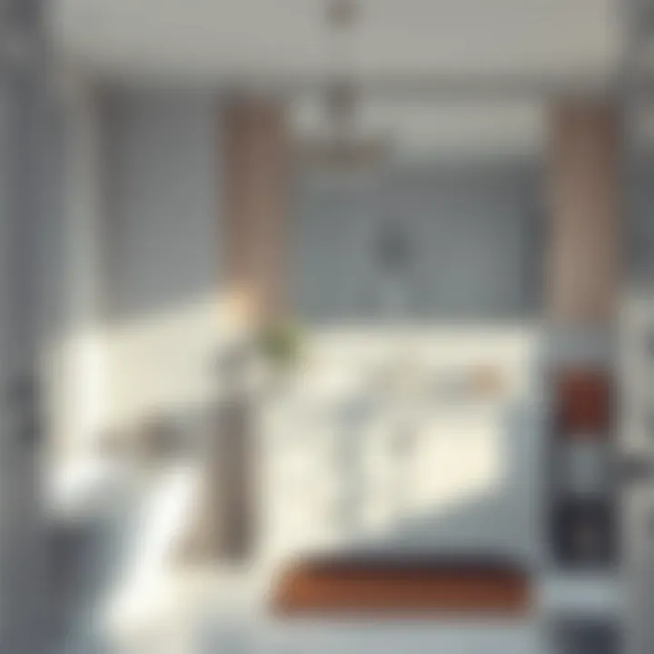 Stylish installation of a white bathroom vanity in a chic bathroom setting