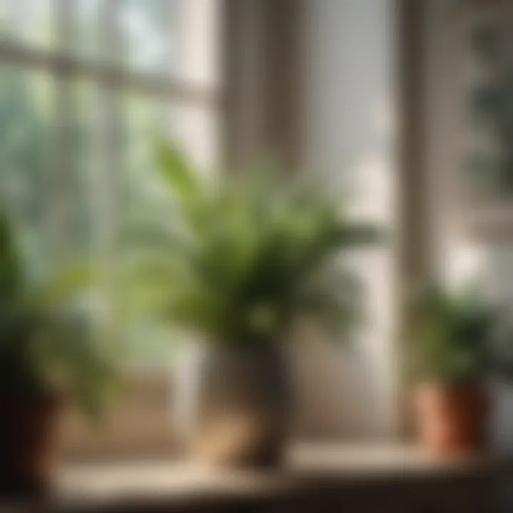 Variety of air-purifying plants in a well-lit room