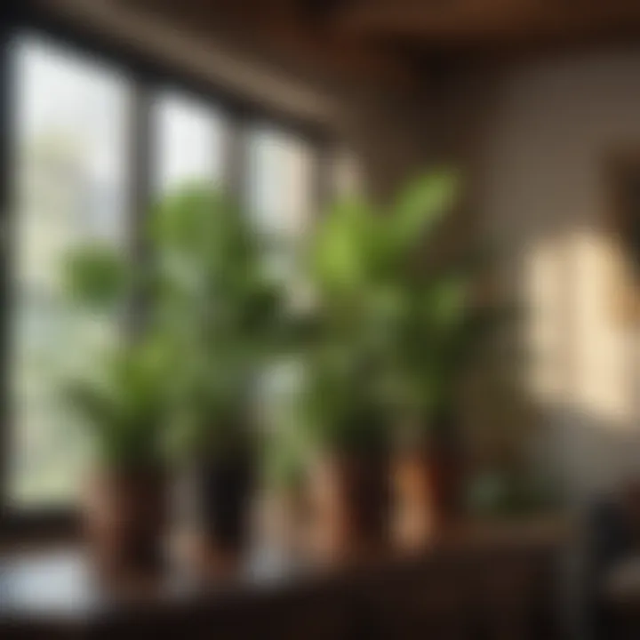 Low-maintenance indoor plants displayed beautifully