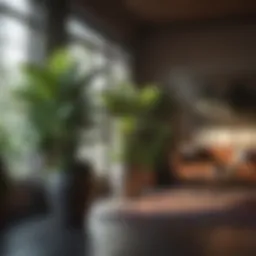 Lush indoor plants enhancing a modern living space