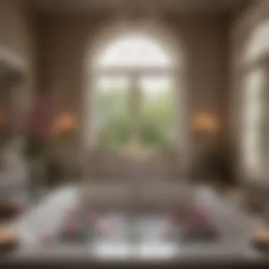 Tranquility in the Bath: Aesthetic Appeal Tranquil bath setting with candles and flowers
