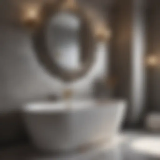 Elegant bathroom showcasing decorative beads