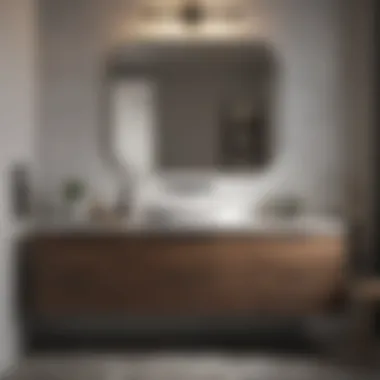 Modern Bathroom Sink Cabinet Design A beautifully designed bathroom sink cabinet showcasing modern door styles