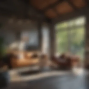 Inviting Living Space Cozy living area in a prefab cottage