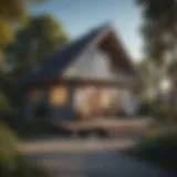 Stylish one bedroom prefab cottage exterior