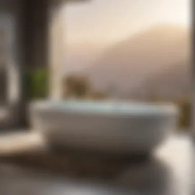 Pearl Hydromassage Bathtub in Serenity Luxurious Pearl Hydromassage Bathtub in a serene bathroom setting
