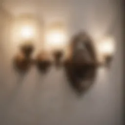 Elegant four-light sconce illuminating a modern bathroom