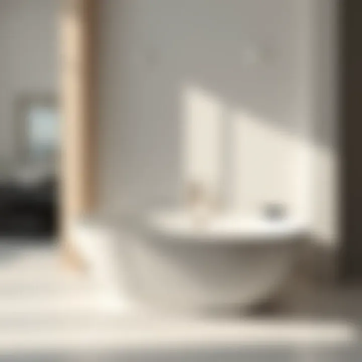 Stylish Minimalist Freestanding Bath Stylish freestanding bath with minimalist decor