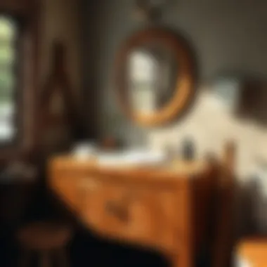 Rustic wooden sink vanity