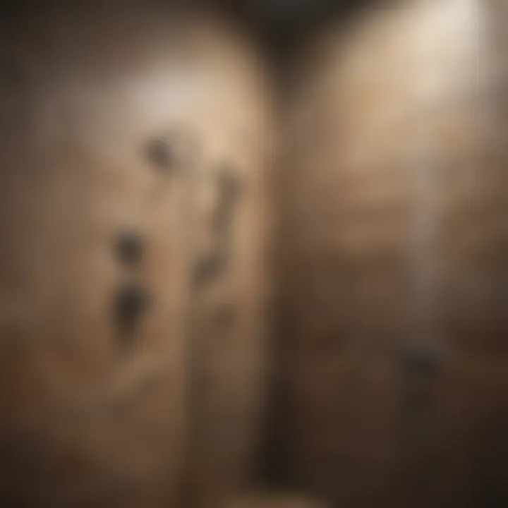 Luxurious natural stone tiles adorning a shower area