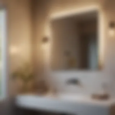 Sustainable Choices: Eco-Friendly Bathroom Lighting A close-up of eco-friendly materials used in bathroom light fixtures.