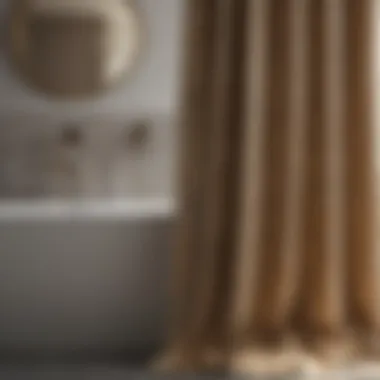 Close-up of luxurious materials used in bathroom textiles