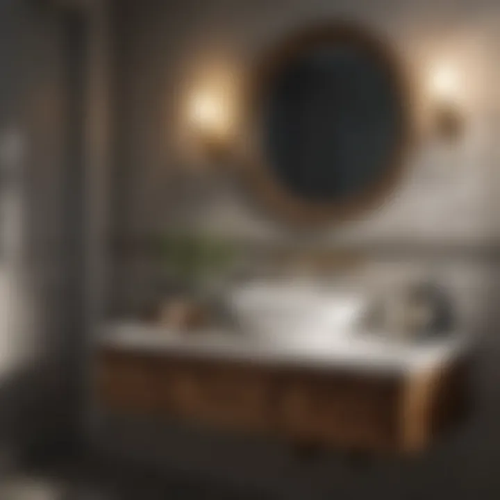Stylish bathroom featuring a vintage drop-in sink