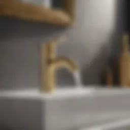 Stylish gold bathroom faucet with modern design