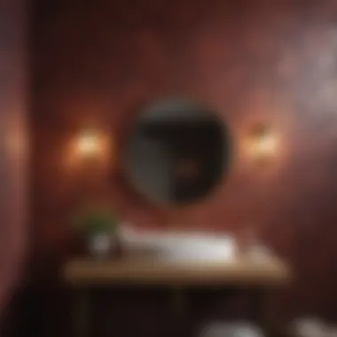 Luxurious Textures for an Inviting Atmosphere Textured wallpaper sample showcasing rich colors and depth