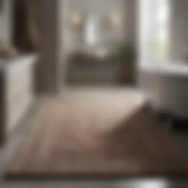Elegant Design of Hotel Collection Reversible Bath Rug Luxurious reversible bath rug showcasing intricate design