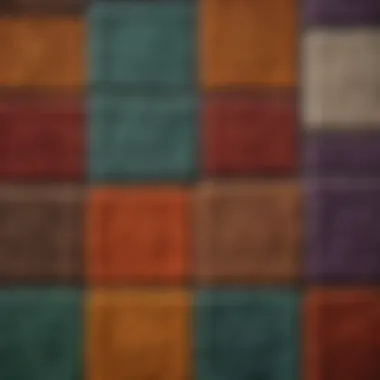 Vibrant Patterns of Hotel Collection Bath Rugs Colorful patterns of reversible bath rugs on display