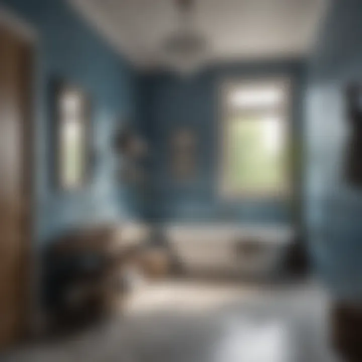 A blueprint plan illustrating the layout for a new bathroom addition.