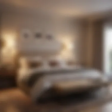 Warm and Inviting Bedroom Ambiance A warm, inviting bedroom ambiance created by soft lighting