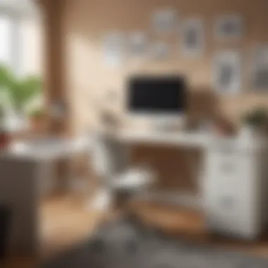 Organized workspace featuring a well-structured IKEA desk setup