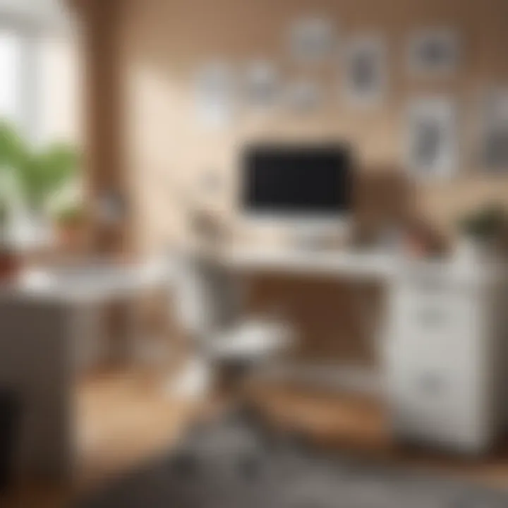 Organized workspace featuring a well-structured IKEA desk setup